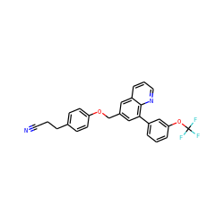 N#CCCc1ccc(OCc2cc(-c3cccc(OC(F)(F)F)c3)c3ncccc3c2)cc1 ZINC000058575420