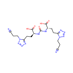 N#CCCn1nnnc1CC[C@H](NC(=O)N[C@@H](CCc1nnnn1CCC#N)C(=O)O)C(=O)O ZINC000013529692