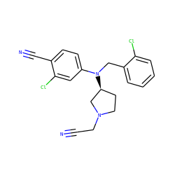 N#CCN1CC[C@H](N(Cc2ccccc2Cl)c2ccc(C#N)c(Cl)c2)C1 ZINC000042966766
