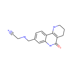 N#CCNCc1ccc2c3c(c(=O)[nH]c2c1)CCCN3 ZINC000118734434