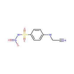 N#CCNc1ccc(S(=O)(=O)N[N+](=O)[O-])cc1 ZINC000653912173