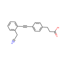 N#CCc1ccccc1C#Cc1ccc(CCC(=O)O)cc1 ZINC000095593823