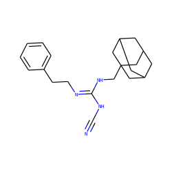 N#CN/C(=N/CCc1ccccc1)NCC12CC3CC(CC(C3)C1)C2 ZINC001772639644
