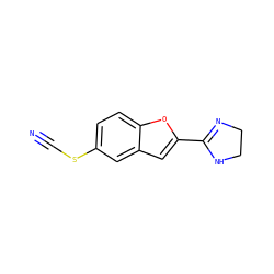 N#CSc1ccc2oc(C3=NCCN3)cc2c1 ZINC000004475091