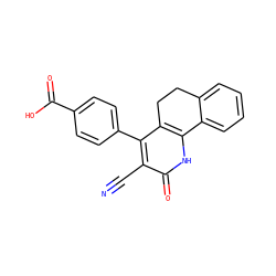 N#Cc1c(-c2ccc(C(=O)O)cc2)c2c([nH]c1=O)-c1ccccc1CC2 ZINC000299857093