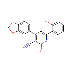 N#Cc1c(-c2ccc3c(c2)OCO3)cc(-c2ccccc2O)[nH]c1=O ZINC000000085982