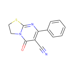 N#Cc1c(-c2ccccc2)nc2n(c1=O)CCS2 ZINC000000205741
