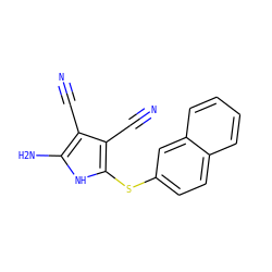 N#Cc1c(N)[nH]c(Sc2ccc3ccccc3c2)c1C#N ZINC000026717488