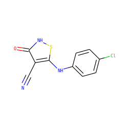 N#Cc1c(Nc2ccc(Cl)cc2)s[nH]c1=O ZINC000015924360