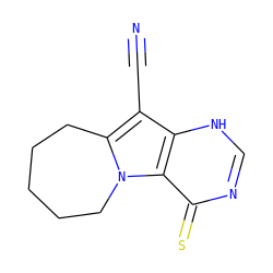 N#Cc1c2n(c3c(=S)nc[nH]c13)CCCCC2 ZINC000013111233