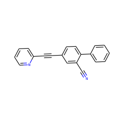 N#Cc1cc(C#Cc2ccccn2)ccc1-c1ccccc1 ZINC000040429800