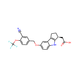 N#Cc1cc(COc2ccc3[nH]c4c(c3c2)CC[C@H]4CC(=O)O)ccc1OC(F)(F)F ZINC000117525030