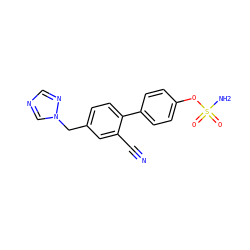 N#Cc1cc(Cn2cncn2)ccc1-c1ccc(OS(N)(=O)=O)cc1 ZINC000045392821