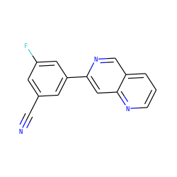 N#Cc1cc(F)cc(-c2cc3ncccc3cn2)c1 ZINC000028826023