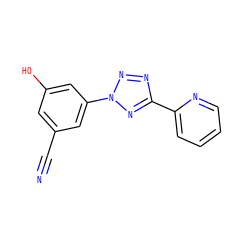 N#Cc1cc(O)cc(-n2nnc(-c3ccccn3)n2)c1 ZINC000028528122