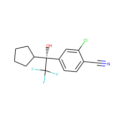 N#Cc1ccc([C@](O)(C2CCCC2)C(F)(F)F)cc1Cl ZINC000653914349