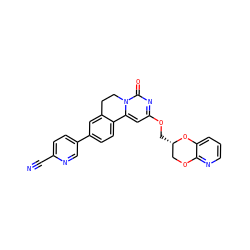 N#Cc1ccc(-c2ccc3c(c2)CCn2c-3cc(OC[C@H]3COc4ncccc4O3)nc2=O)cn1 ZINC000220165996