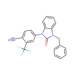 N#Cc1ccc(-n2c(=O)n(Cc3ccccc3)c3ccccc32)cc1C(F)(F)F ZINC000084617494
