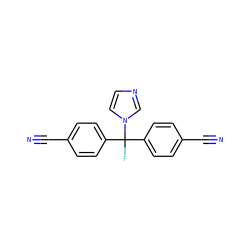 N#Cc1ccc(C(F)(c2ccc(C#N)cc2)n2ccnc2)cc1 ZINC000028639103
