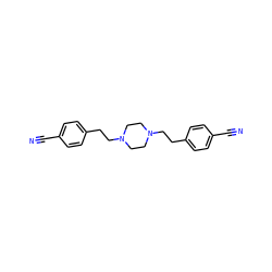 N#Cc1ccc(CCN2CCN(CCc3ccc(C#N)cc3)CC2)cc1 ZINC000095559669
