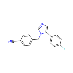 N#Cc1ccc(Cn2cncc2-c2ccc(F)cc2)cc1 ZINC000045356029