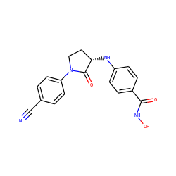 N#Cc1ccc(N2CC[C@H](Nc3ccc(C(=O)NO)cc3)C2=O)cc1 ZINC000200997732