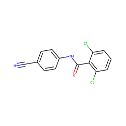 N#Cc1ccc(NC(=O)c2c(Cl)cccc2Cl)cc1 ZINC000000150501