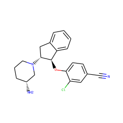 N#Cc1ccc(O[C@@H]2c3ccccc3C[C@H]2N2CCC[C@@H](N)C2)c(Cl)c1 ZINC000072317946