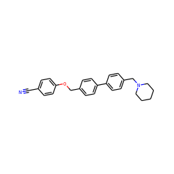 N#Cc1ccc(OCc2ccc(-c3ccc(CN4CCCCC4)cc3)cc2)cc1 ZINC000040860101