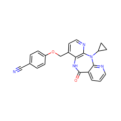 N#Cc1ccc(OCc2ccnc3c2NC(=O)c2cccnc2N3C2CC2)cc1 ZINC000005933761