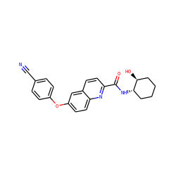 N#Cc1ccc(Oc2ccc3nc(C(=O)N[C@H]4CCCC[C@@H]4O)ccc3c2)cc1 ZINC000584629192