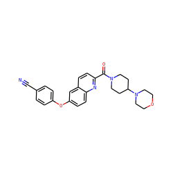 N#Cc1ccc(Oc2ccc3nc(C(=O)N4CCC(N5CCOCC5)CC4)ccc3c2)cc1 ZINC001772575231