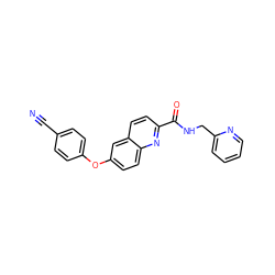 N#Cc1ccc(Oc2ccc3nc(C(=O)NCc4ccccn4)ccc3c2)cc1 ZINC000584630242