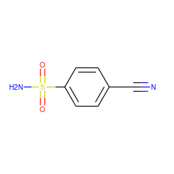 N#Cc1ccc(S(N)(=O)=O)cc1 ZINC000000039566