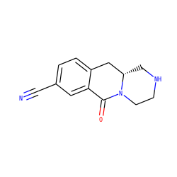 N#Cc1ccc2c(c1)C(=O)N1CCNC[C@H]1C2 ZINC000096907550