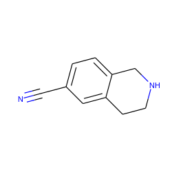 N#Cc1ccc2c(c1)CCNC2 ZINC000035571313