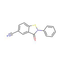 N#Cc1ccc2sn(-c3ccccc3)c(=O)c2c1 ZINC000061944492