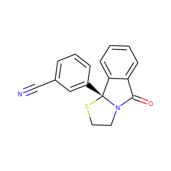 N#Cc1cccc([C@]23SCCN2C(=O)c2ccccc23)c1 ZINC000006583021