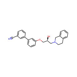 N#Cc1cccc(-c2cccc(OC[C@@H](O)CN3CCc4ccccc4C3)c2)c1 ZINC000219738476