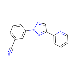 N#Cc1cccc(-n2ncc(-c3ccccn3)n2)c1 ZINC000013582339