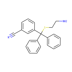 N#Cc1cccc(C(SCCN)(c2ccccc2)c2ccccc2)c1 ZINC000084616046