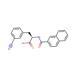 N#Cc1cccc(C[C@@H](NC(=O)c2ccc3ccccc3c2)C(=O)O)c1 ZINC000049069168