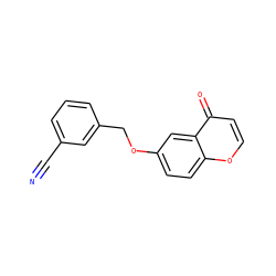 N#Cc1cccc(COc2ccc3occc(=O)c3c2)c1 ZINC000073198813
