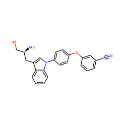 N#Cc1cccc(Oc2ccc(-n3cc(C[C@H](N)CO)c4ccccc43)cc2)c1 ZINC000146702091