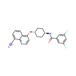 N#Cc1cccc2c(O[C@H]3CC[C@H](NC(=O)c4cc(F)cc(F)c4)CC3)ccnc12 ZINC001772655949