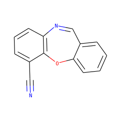 N#Cc1cccc2c1Oc1ccccc1C=N2 ZINC000064548355