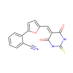 N#Cc1ccccc1-c1ccc(C=C2C(=O)NC(=S)NC2=O)o1 ZINC000000366180