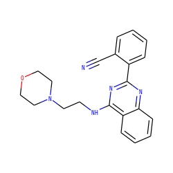 N#Cc1ccccc1-c1nc(NCCN2CCOCC2)c2ccccc2n1 ZINC000033361839