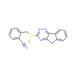 N#Cc1ccccc1C[S@@+]([O-])c1nnc2c(n1)[nH]c1ccccc12 ZINC000205099313