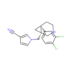 N#Cc1ccn(C[C@@]23CNCC[C@]2(c2ccc(Cl)c(Cl)c2)C3)c1 ZINC000072118077